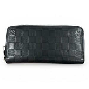 Louis Vuitton Black Damier Infini Zippy Brazza Wallet